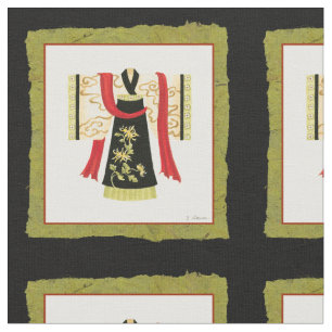 Tecido Kimono tradicional japonês com Impressão floral