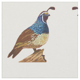 Tecido King Quail em Branco