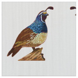 Tecido King Quail em Branco