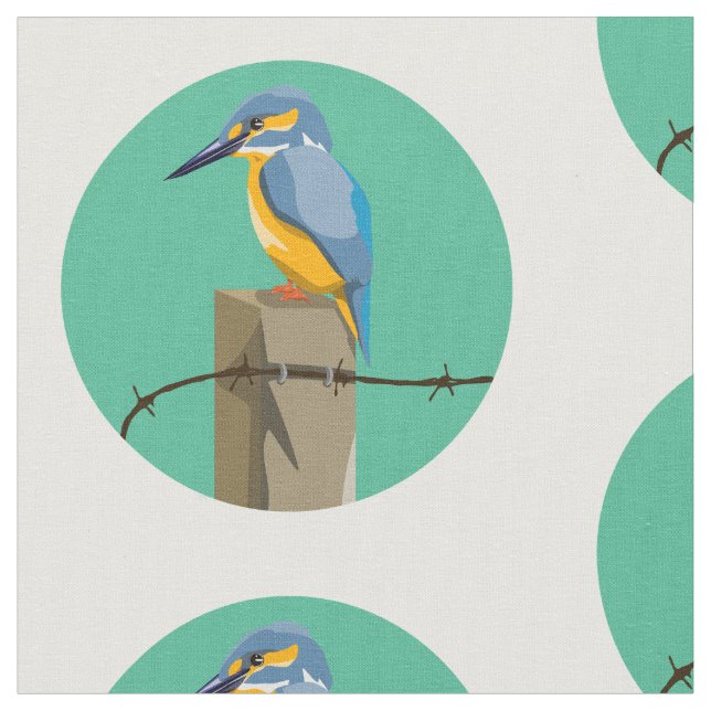 Tecido Kingfisher Kotare NZ (Detalhe)