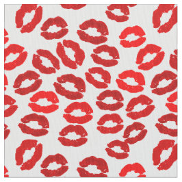 Tecido kisses lips lipstick print valentines day pattern