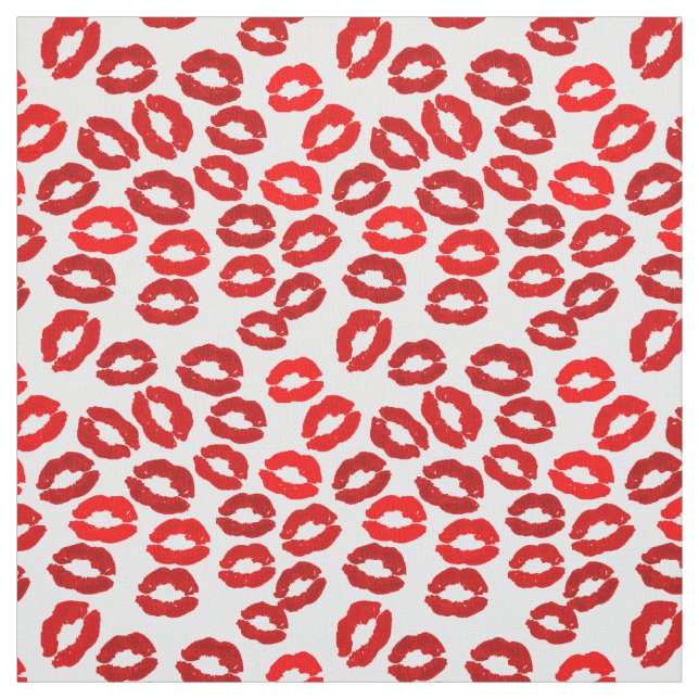 Tecido kisses lips lipstick print valentines day pattern (Modelo)