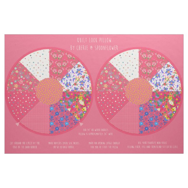 Tecido Kit de Almofada Redonda Estilo Colcha Você Corta e (Fat Quarter)