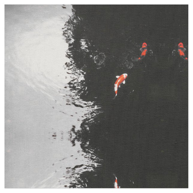 Tecido Koi monocromático (Detalhe)