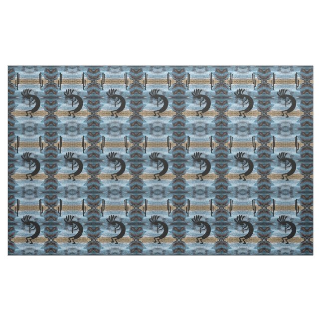 Tecido Kokopelli Southwest Desert Mosaico Azul (Jarda)
