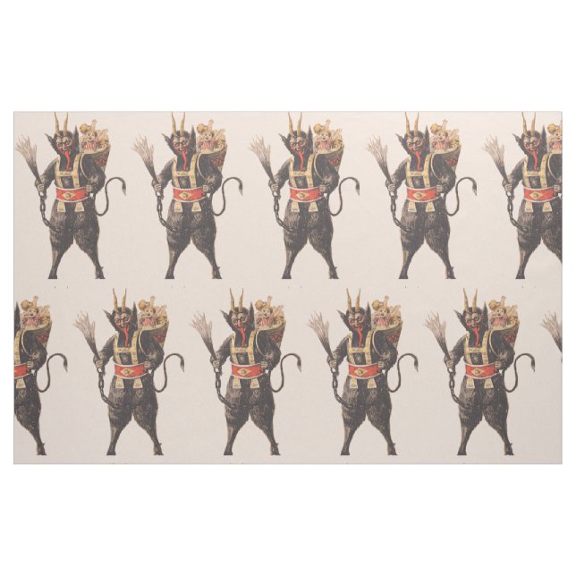 Tecido Krampus Seqüestrando Crianças Chibata (Jarda)