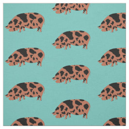 Tecido Kune Pig em Teal