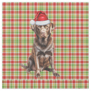 Tecido Laboratório de Chocolate de Natal Cão Vermelho e X