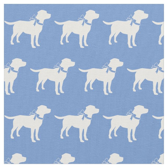 Tecido Labrador Cão-Retriever Silhout Pet Azul-Claro (Detalhe)