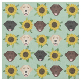 Tecido Labrador encara a hortelã girassol