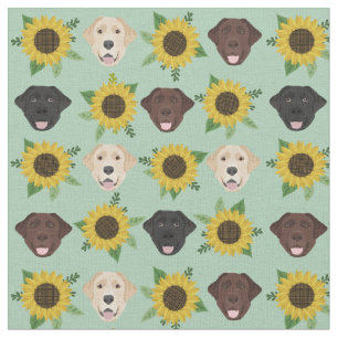 Tecido Labrador encara a hortelã girassol