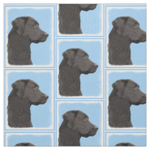 Tecido Labrador Retriever Black Pintura Original