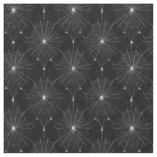 Tecido Lace de teia de prata em preto (Detalhe)