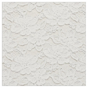 Tecido Laço floral branco do falso bonito romântico