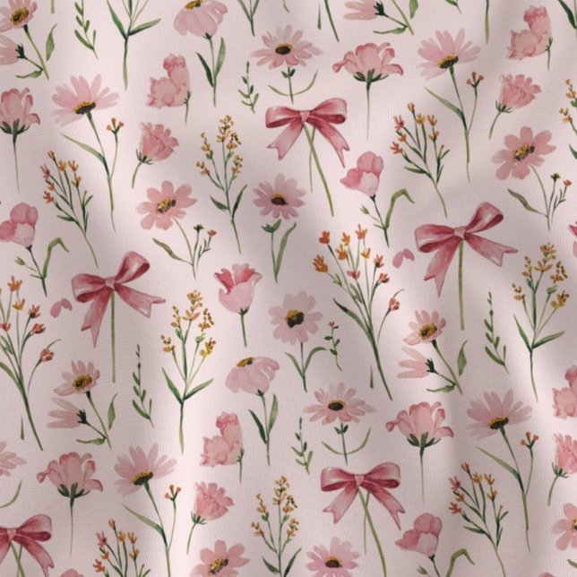 Tecido Laços de Flor Silvestre Rosa (Criador carregado)