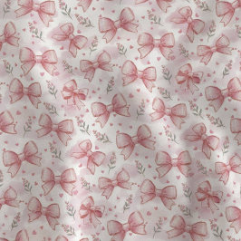 Tecido Laços Rosa Tendência Padrão Floral Cottagecore