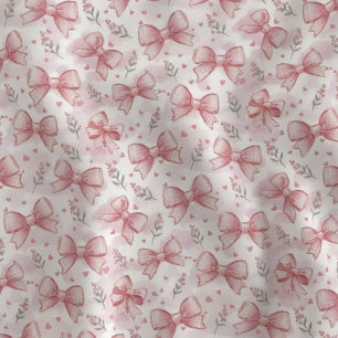Tecido Laços Rosa Tendência Padrão Floral Cottagecore