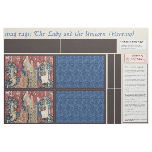 Tecido Lady e Unicorn faça xixi (Fat Quarter)