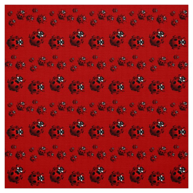 Tecido Ladybug Art Ladybird Tecido Cotton ou Poly (Modelo)