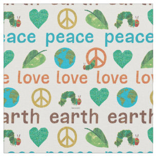 Tecido Lagarta  Padrões de paz, amor, Terra