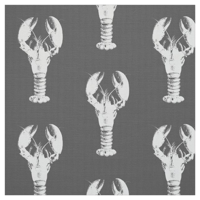 Tecido Lagosta branca em cinzento/cinza (Modelo)