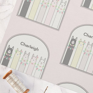 Tecido Lama retrógrado cor-de-rosa personalizado