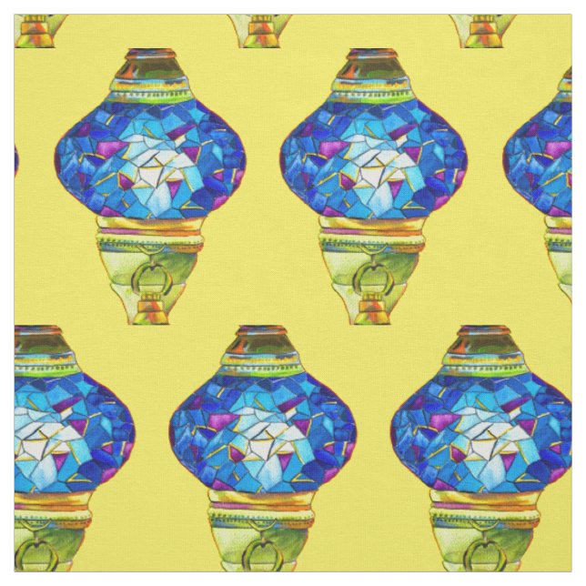 Tecido Lâmpadas turcas, mosaico, aquarela (Modelo)