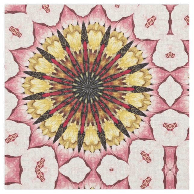Tecido Lanças tribais e mandala de desvanecimento dos (Detalhe)