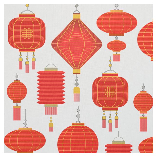 Tecido Lanternas chinesas (Modelo)