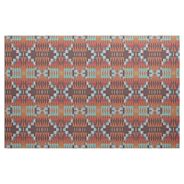 Tecido Laranja Azul Turquoise Vermelha Castanha (Fat Quarter)