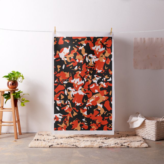 Tecido Laranja Black Camo (In Situ)
