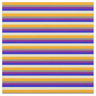 Tecido Laranja, Cinza, Roxo, Azul, Goldenrodo Pálido