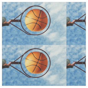Tecido Laranja De Basquete Num Copo De Basquete,