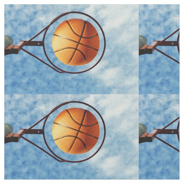 Tecido Laranja De Basquete Num Hoop De Basquete, (Detalhe)