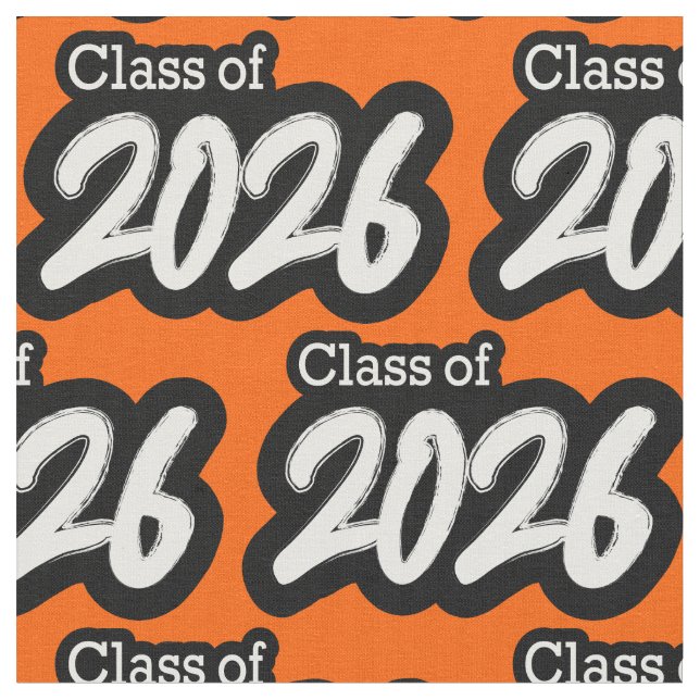 Tecido Laranja-Escova-Laranja Classe de 2026 (Detalhe)
