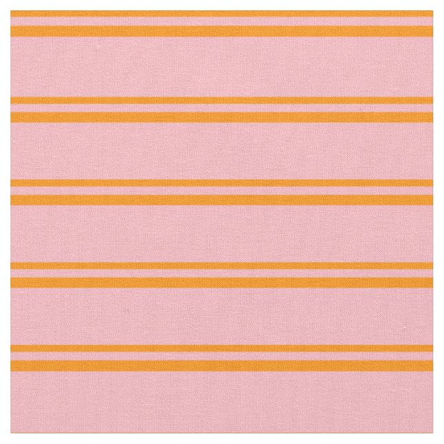 Tecido Laranja Escuro e Rosas claro Striped/Links (Detalhe)