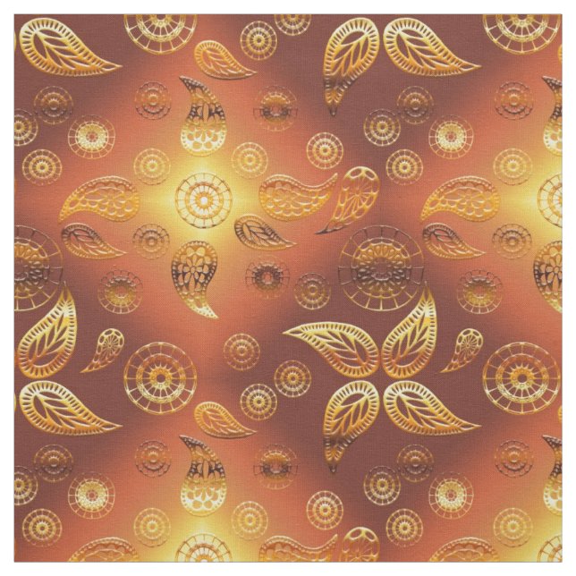 Tecido Laranja floral do inclinação de Boho (Modelo)