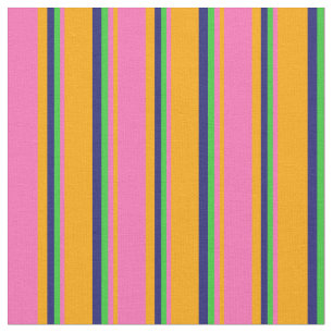 Tecido Laranja, Rosa Quente, Verde limão e Azul Meia-Noit