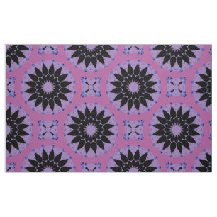 Tecido Lavanda na moda e padrão geométrico do Black Boho
