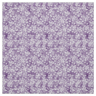 Tecido Lavanda Purple Floral Gingham