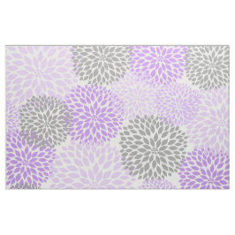 Tecido Lavanda Roxo Cinza Moderna Dahlia impressão floral