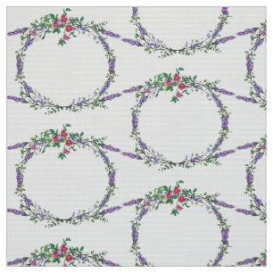 Tecido Lavanda Vintage Rosa vermelha e Eucalipto