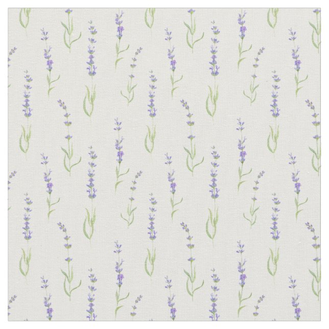 Tecido Lavandas de Pastel Plantas Botânicas (Detalhe)