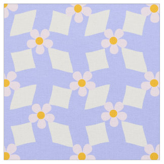 Tecido Lavender Floral Geometric Fabric by Yard