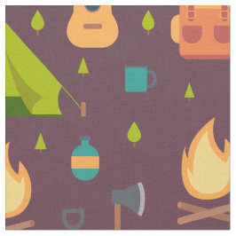 Tecido Legal padrão de acampamento no exterior Design