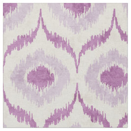 Tecido Legal padrão tribal de orquídeas roxas e brancas