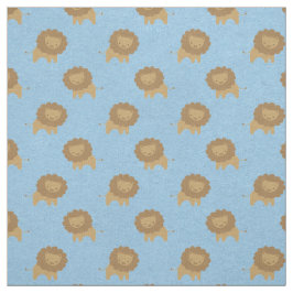 Tecido Leões brancos com azul bebê