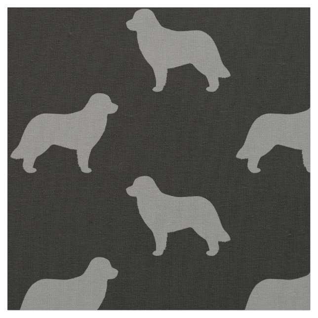 Tecido Leonberger Dog Breed Silhouettes Patternado (Detalhe)