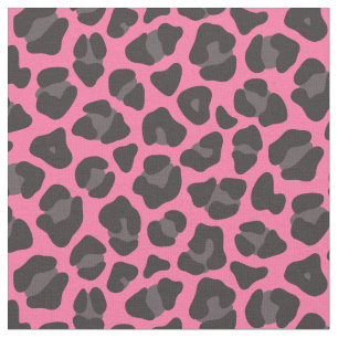 Tecido Leopardo - Imprimir Cinzas Rosa