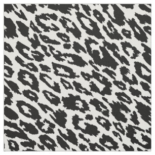 Tecido Leopardo preto e branco clássico